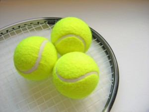 Tennis Racket And Balls_9706